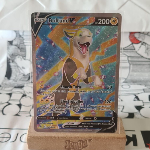 Boltund V Pokemon Fusion Strike Sword & Shield Full Art Rare Card new