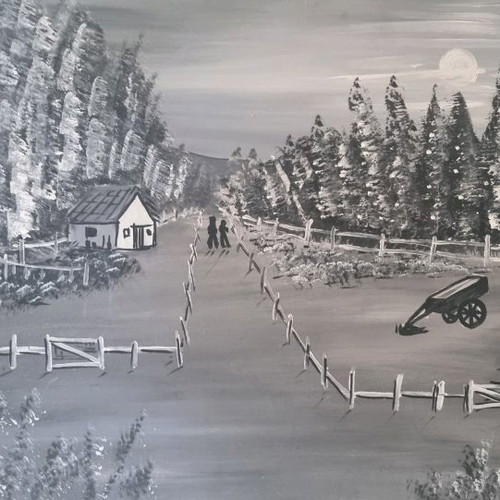 Painting Ioanna Xera used, wood artwork