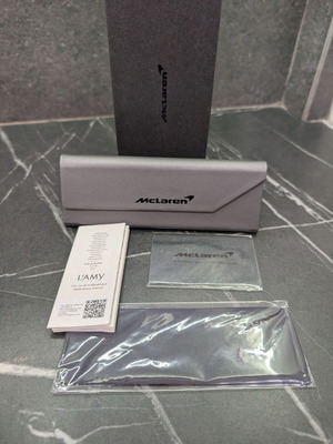 McLaren foldable sunglasses case new gray with card and box
