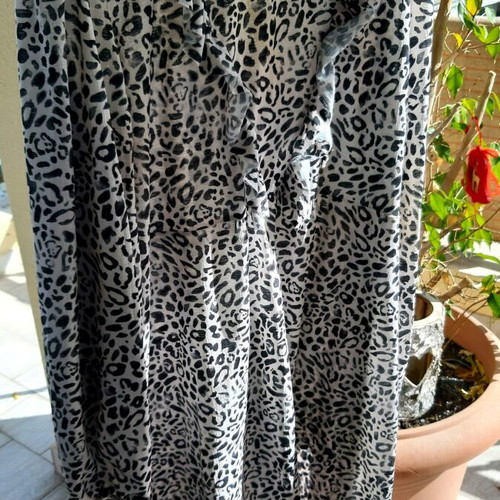 Zara leopard dress used, black beige shade, size L