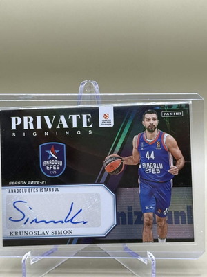 Krunoslav Simon Private Signings EuroLeague autograph card like new