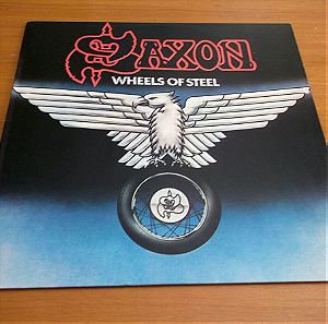 SAXON ~ WHEELS OF STEEL (1980, CARRERE, αυθεντική ελληνική έκδοση)
