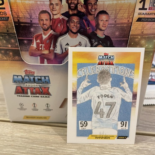 Match Attax Celebration Foden card like new