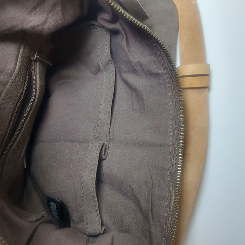 Indiska 100% Suede Leather Crossbody Bag like new, olive brown