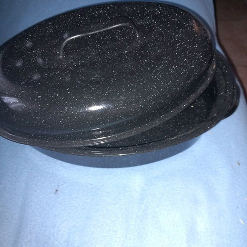 Small new black roasting pan