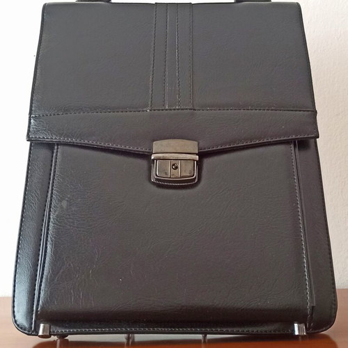 Men's leather briefcase vintage style black like new