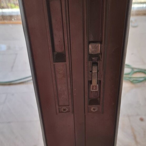Sliding aluminum doors with shutters used, 3 double and 2 single