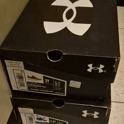 Shoe Boxes like new from Under Armour, Geox, Asics