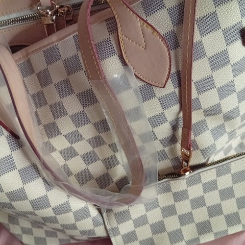 Women's handbag white-beige with wallet, new