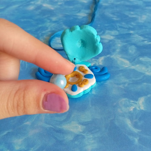 Mermaid Melody Pichi Pichi Pitch Hanon necklace, handmade clay