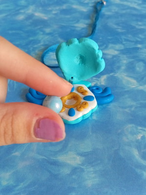 Mermaid Melody Pichi Pichi Pitch Hanon necklace, handmade clay