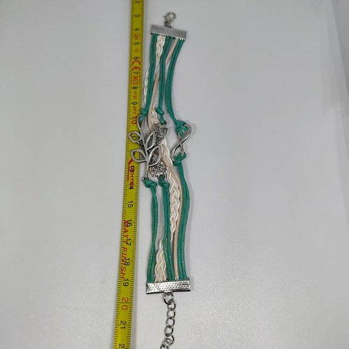 Boho Multi-Strand Bracelet with Owl and Infinity Charms like new