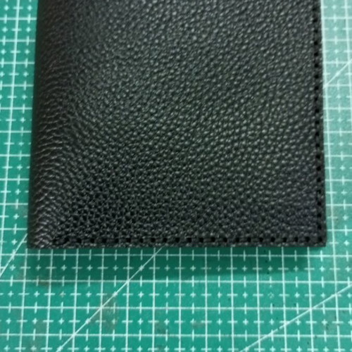 Handmade wallet from genuine cow leather in black