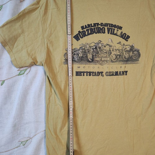 Harley-Davidson T-shirt used, men's size M/L, vintage mustard color