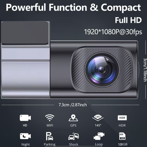 1080P Car Camera with Night Vision and Parking Mode