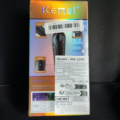 Σετ κουρέματος Kemei 2299 και ψαλίδι Flat 15cm καινούργιο