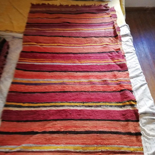 Handmade rag rug runner like new