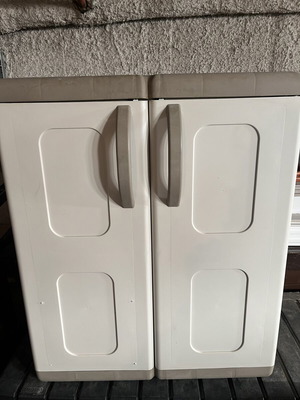 Plastic shoe cabinet for outdoor, holds up to 15 pairs