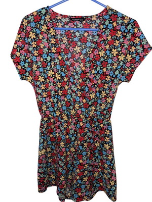 Stradivarius multicolor floral romper