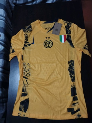 Nike Inter φανέλα ποδοσφαίρου 2018 σε κίτρινο και μαύρο, Small