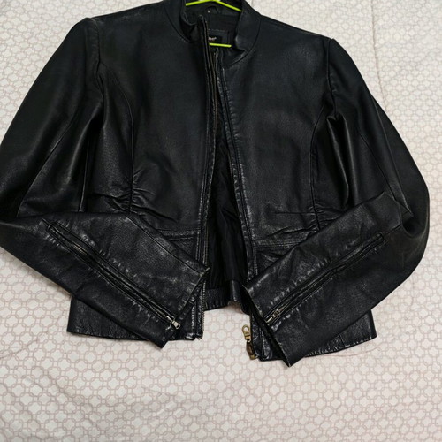 Lynne leather women's jacket medium used, black