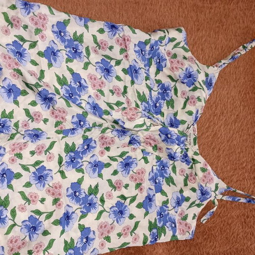 Nice Things satin summer blouse size 40, multicolor