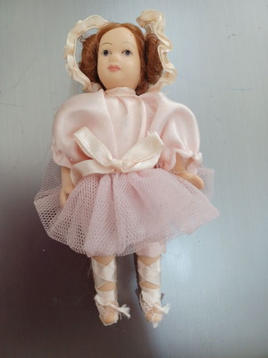 Porcelain ballerina doll used, collectible, height 15 cm