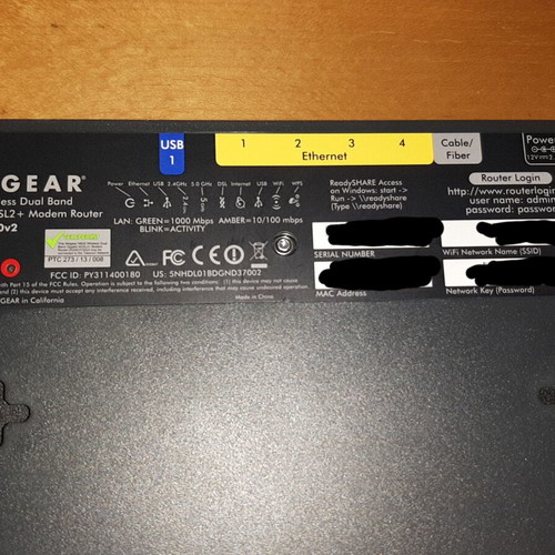 Netgear DGND3700v2 N600 ADSL Modem Router like new with cables