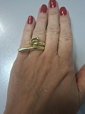 Oxette ring No 50 like new, gold plated