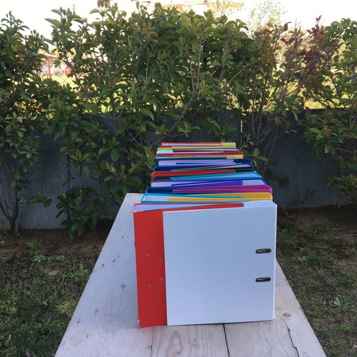 Folders used, about 100 pieces