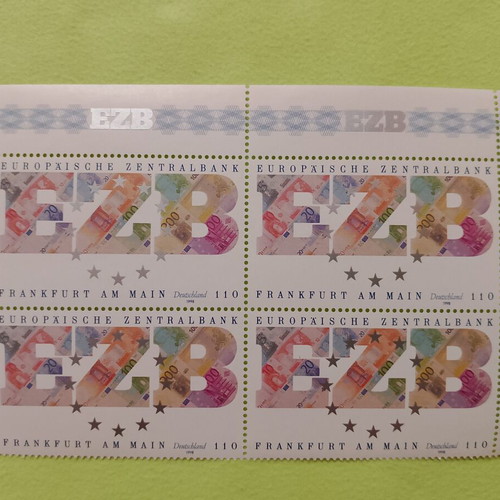 German 1998 first day cover stamp block, Bonn