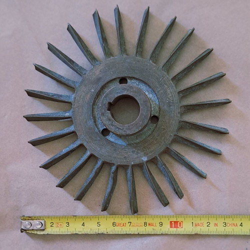 Industrial metal impeller used, diameter 14 cm