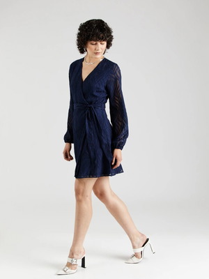 About You dress, dark blue, size M, wrap with belt