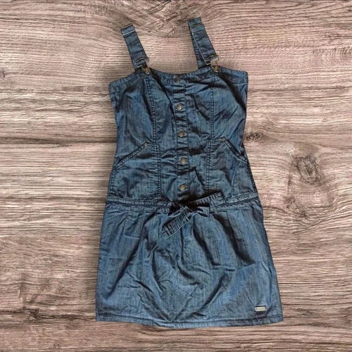 Street One denim dress with straps and belt like new, size S