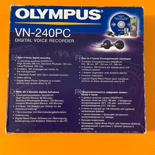 Olympus VN-240 digital voice recorder used
