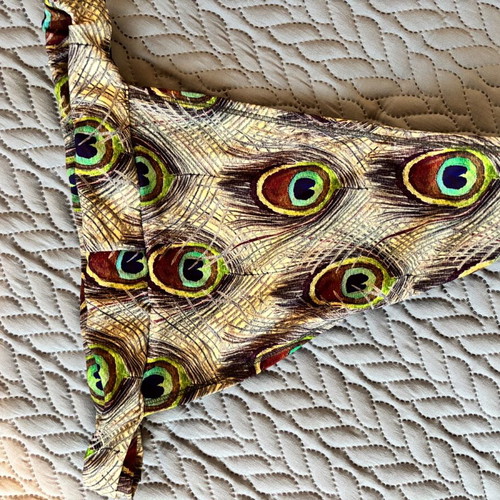 Be A Bee Couture bikini set with peacock pattern like new, size S