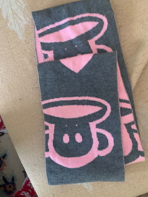 Paul Frank scarf like new, gray and pink