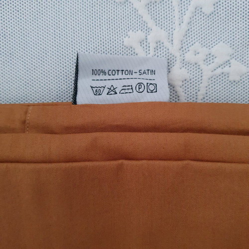 Das Home single bed sheet set and duvet cover cotton satin gold mustard new