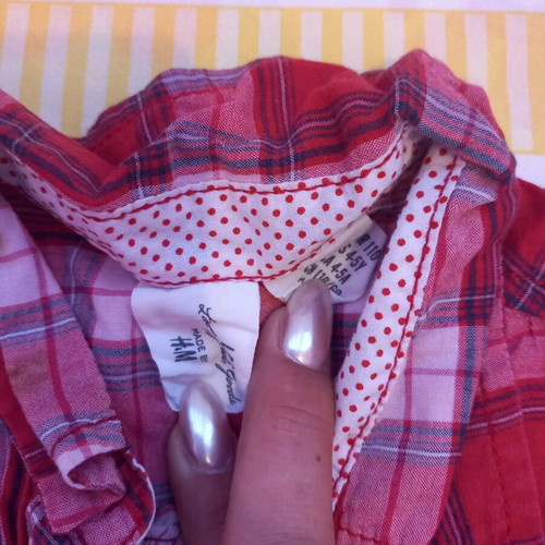 H&M shirt 110 cm like new, thin, white and red