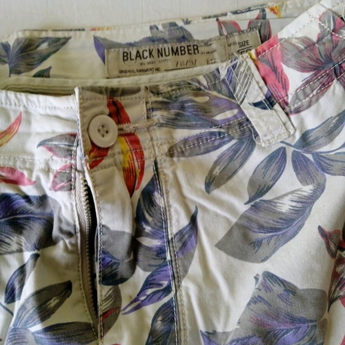 Cargo floral Bermuda Black Number vintage size 52 used