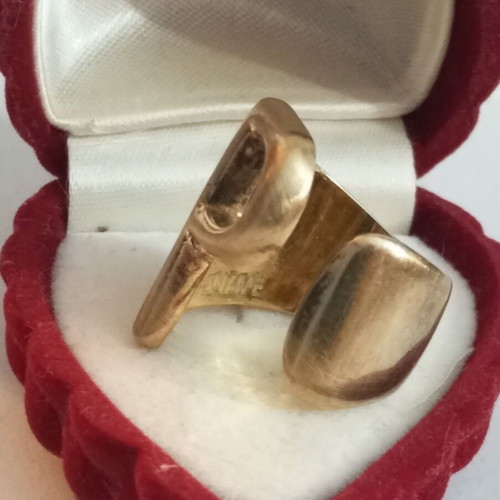 Anime 925 gold plated ring used, size 54