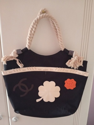 Chanel Camellia CC Clover Rope Cabas Tote Cruise 2004, like new