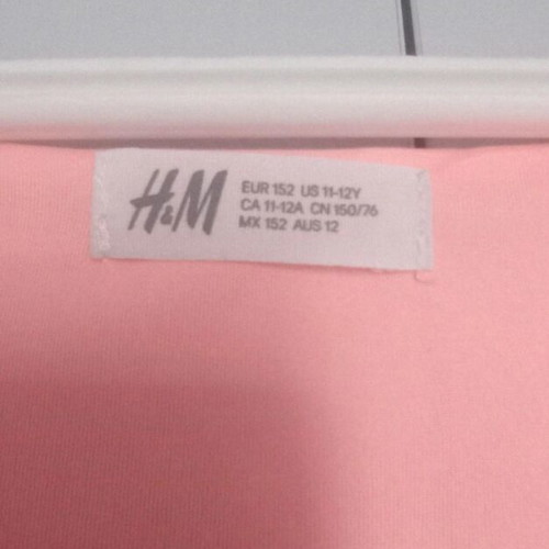 H&M blouse coral/pink with cold shoulder and bell sleeves like new