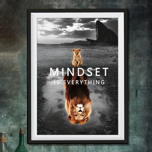 Canvas poster Mindset is everything 40x60cm new without frame