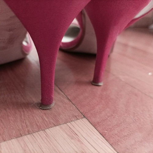 Zara shoes used, coral suede pumps size 38