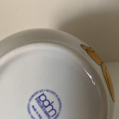 Porcelain mug vintage used, Italian