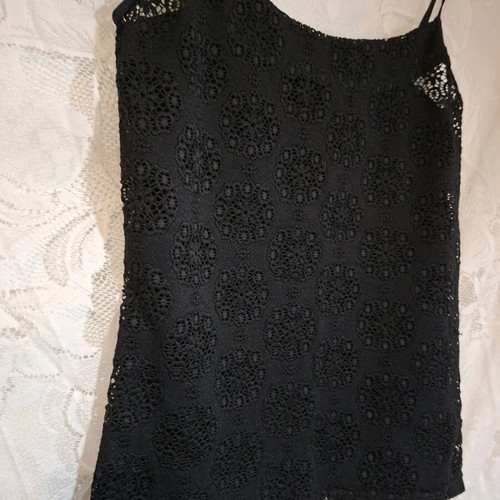 Black lace camisole top like new with delicate lace design