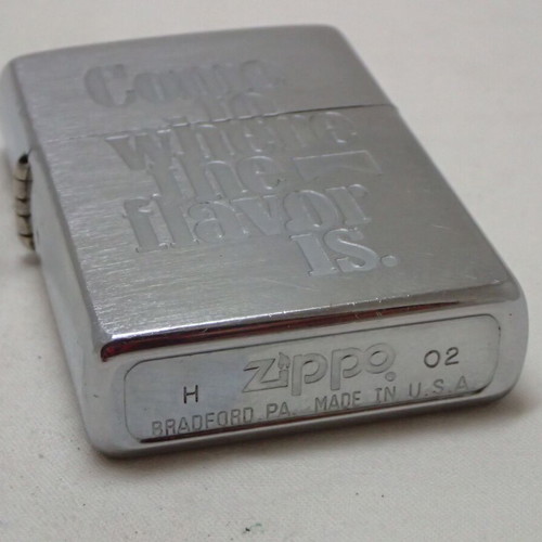 Zippo Marlboro Flavor Lighter used, vintage 2002 double-sided
