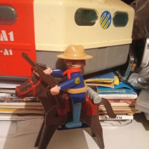 Playmobil mounted officer figure