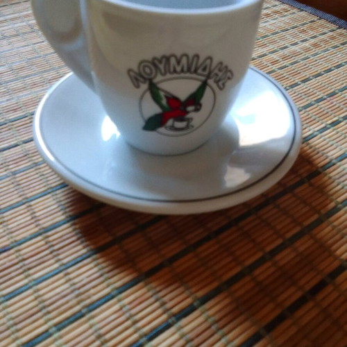 Lumidis Parrot Coffee Cup collectible with saucer in like new condition